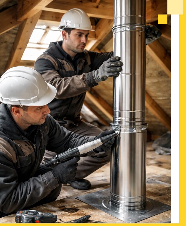 Монтаж дымоходов для каминов в Нововоронеже с гарантией качества