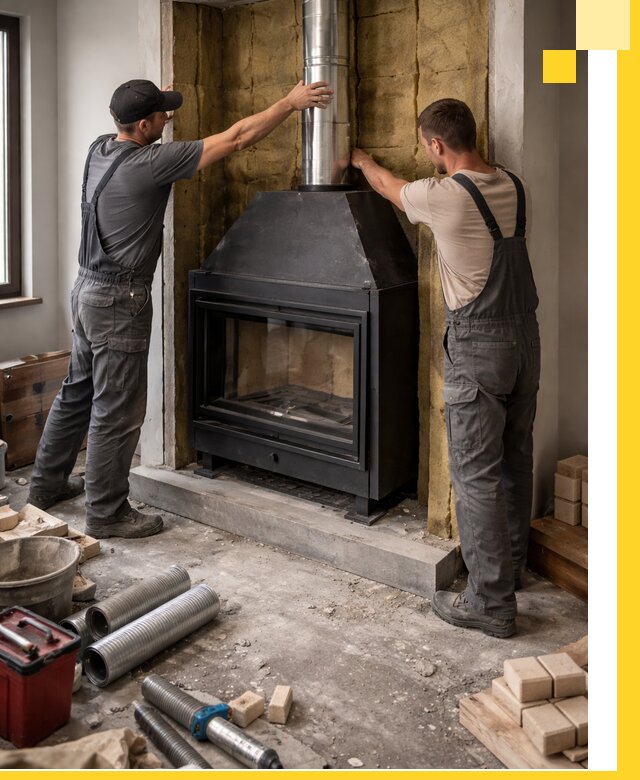 Изготовление и монтаж закрытых каминов в Нововоронеже под ключ
