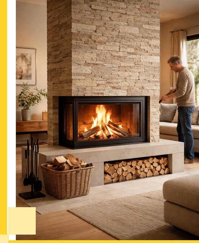 Дровяной камин под ключ в Нововоронеже от 202400 р. | ЭриданНвв