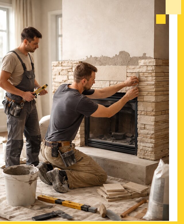 Установка и монтаж каминов для загородного дома в Нововоронеже