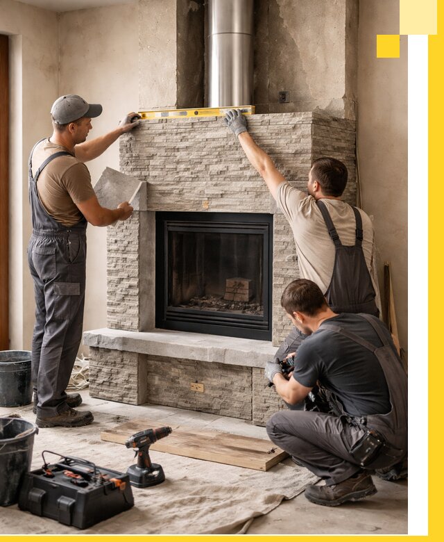 Профессиональный монтаж каминов под ключ в Нововоронеже для дома