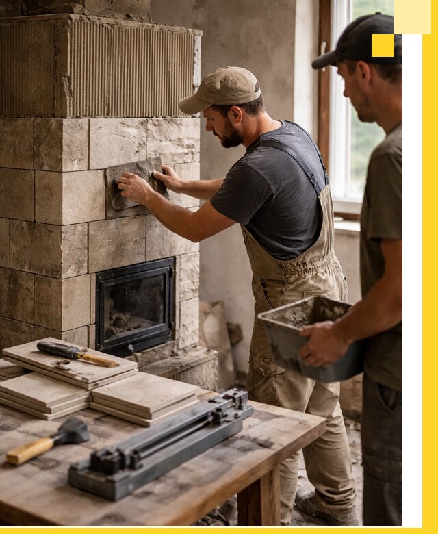 Профессиональная облицовка печей в Нововоронеже: керамика и камень