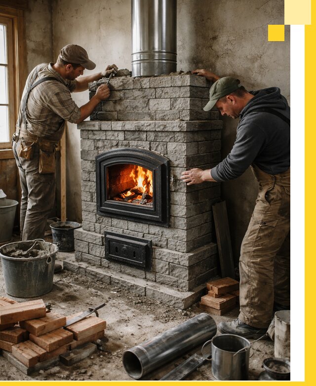 Производство, поставка и монтаж дровяных печей в Нововоронеже