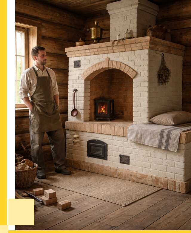 Русские печи с лежанкой под ключ в Нововоронеже от 151800 р. ЭриданНвв