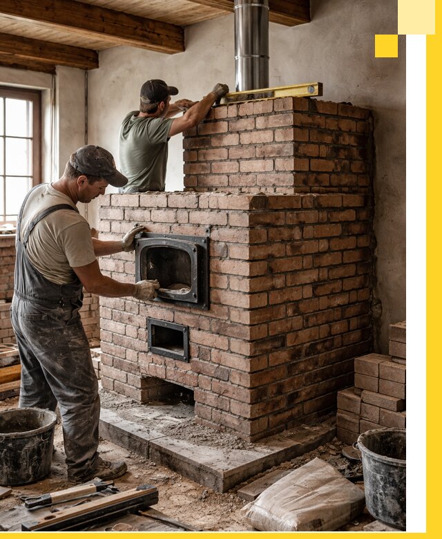 Печи для загородного дома под ключ в Нововоронеже — монтаж и сервис