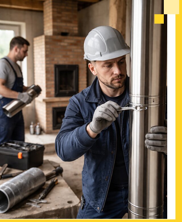 Профессиональный монтаж дымоходов для печей в Нововоронеже