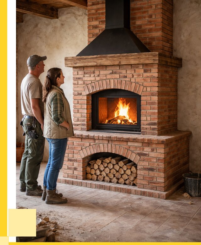 Печи камины из кирпича в Нововоронеже от 121440 р. | ЭриданНвв