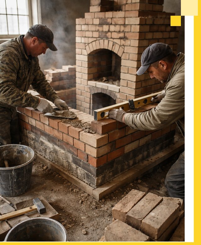 Изготовление и монтаж печей и каминов из кирпича в Нововоронеже