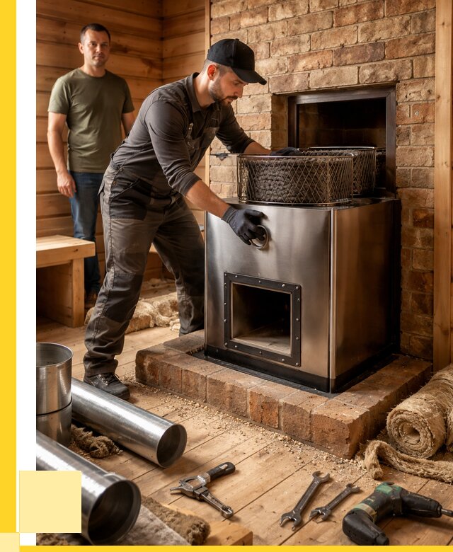 Монтаж банных печей под ключ в Нововоронеже от 18216 р., ЭриданНвв