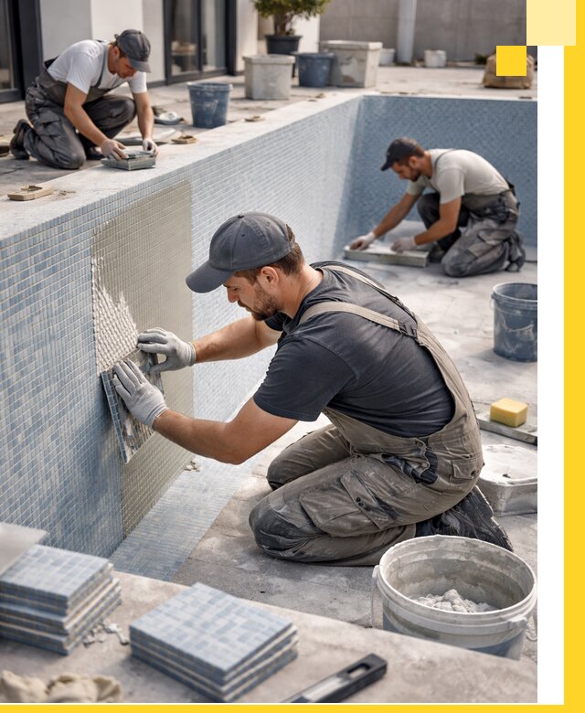 Облицовка бассейнов в Нововоронеже плитка мозаика гидроизоляция