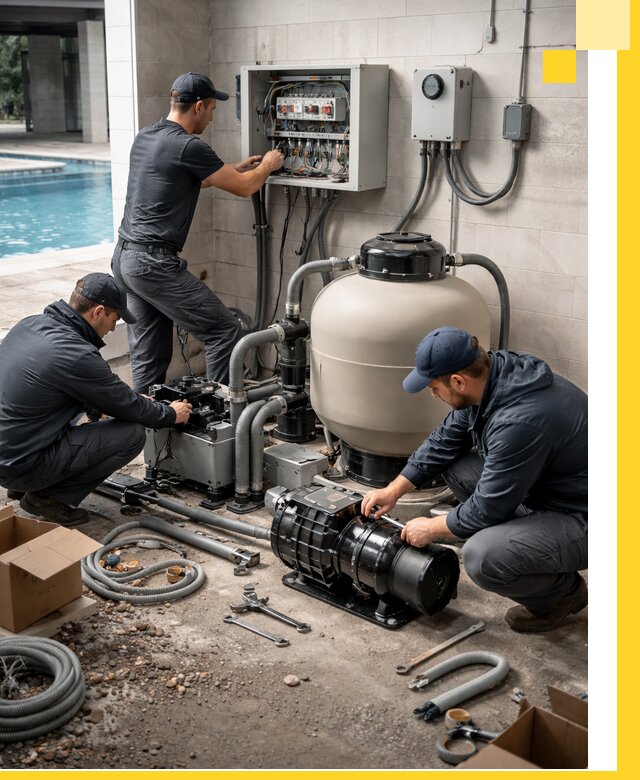 Профессиональный монтаж оборудования для бассейнов в Нововоронеже