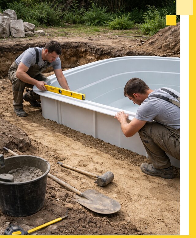 Производство и установка пластиковых бассейнов в Нововоронеже под ключ