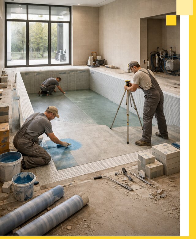 Проект и строительство закрытых бассейнов в Нововоронеже под ключ