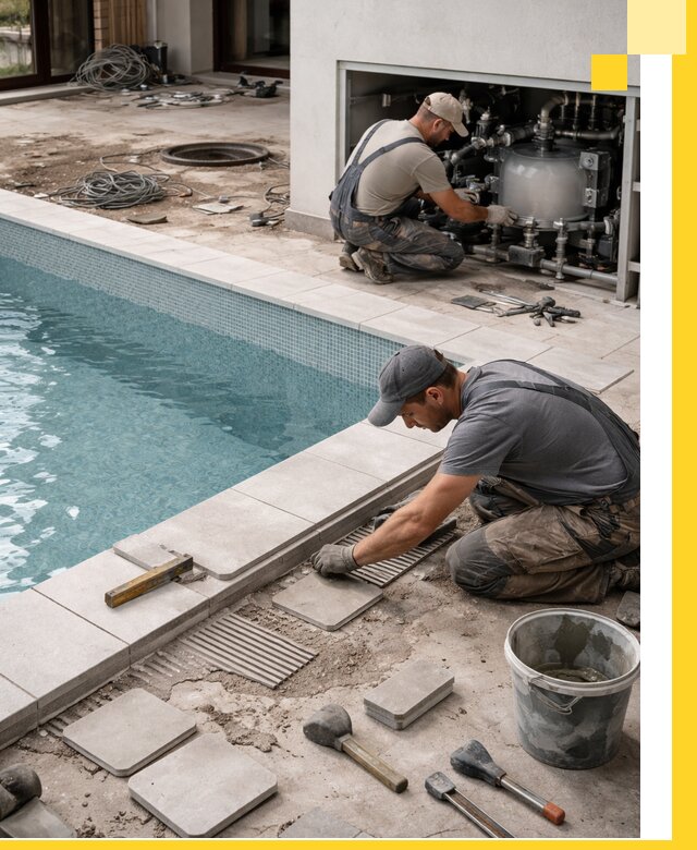 Строительство и монтаж бассейнов в коттедже в Нововоронеже