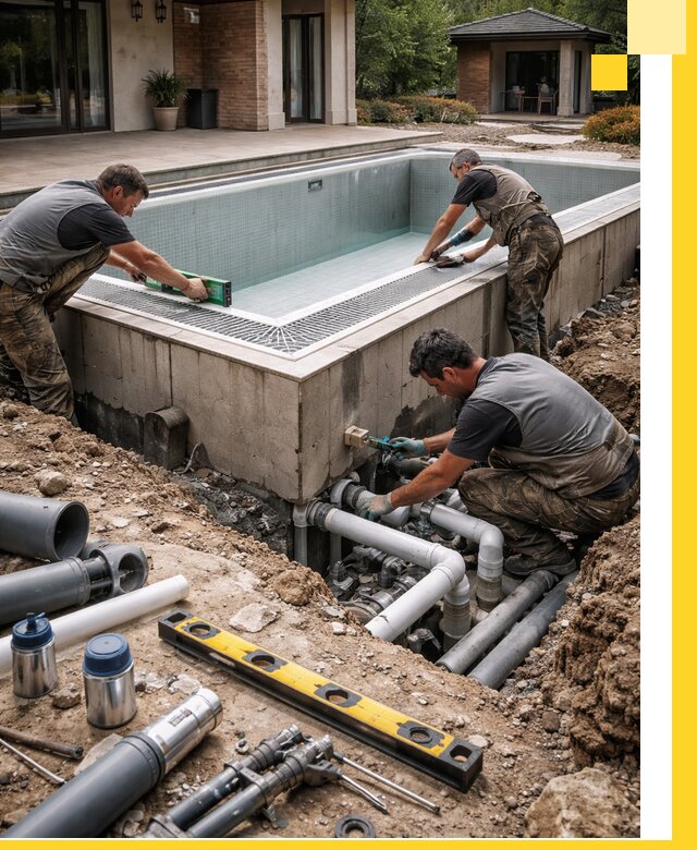 Строительство переливных бассейнов в Нововоронеже под ключ