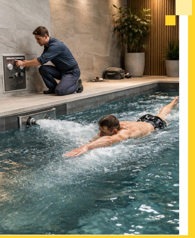 Проектирование и монтаж бассейнов с противотоком в Нововоронеже