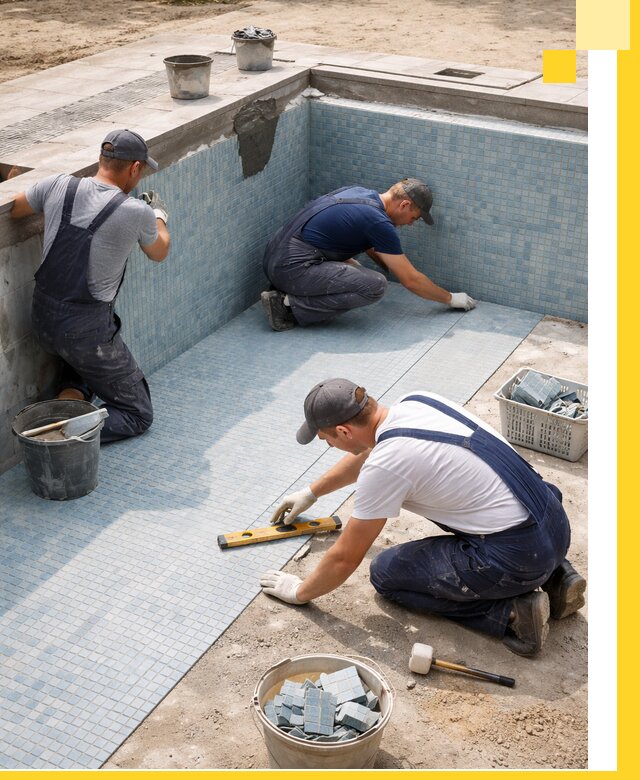 Укладка и установка плитки для бассейнов под ключ в Нововоронеже