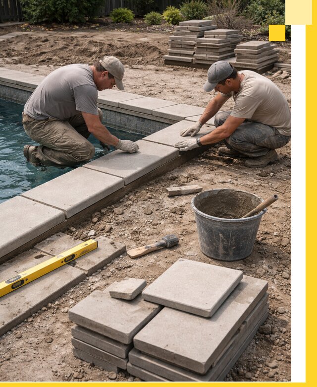 Установка и изготовление копингового камня для бассейнов в Нововоронеже