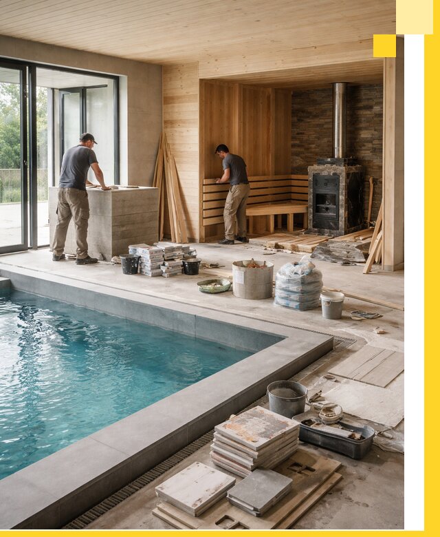 Проектирование и строительство бань с бассейном в Нововоронеже