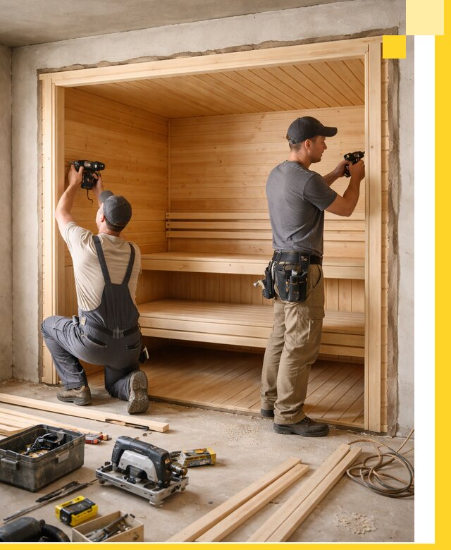 Монтаж саун под ключ в Нововоронеже — проектирование и установка