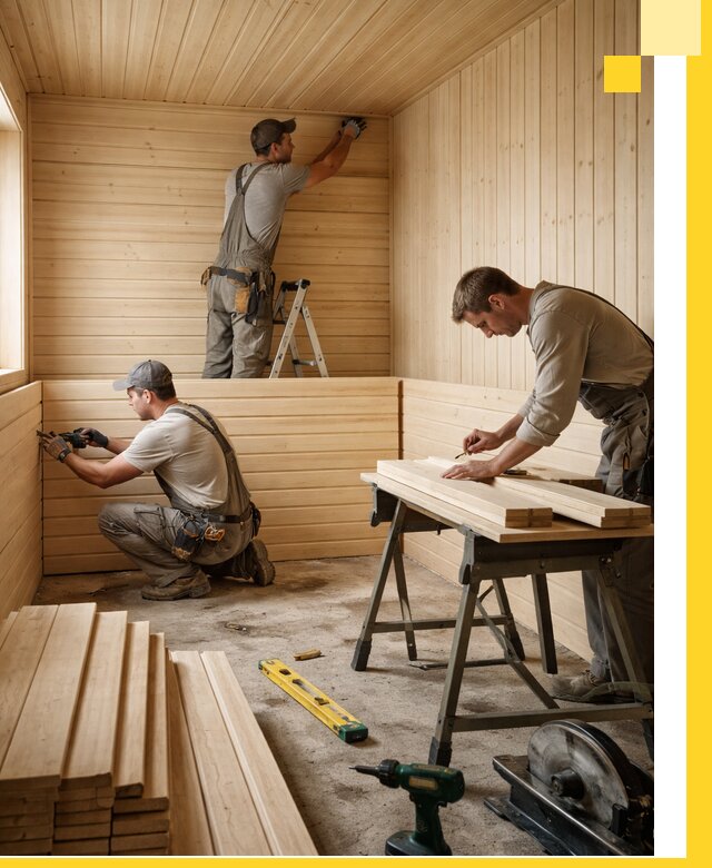 Обшивка саун в Нововоронеже из натуральной древесины под ключ