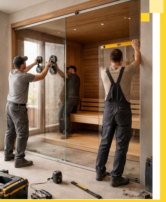 Производство и монтаж стеклянных саун под ключ в Нововоронеже