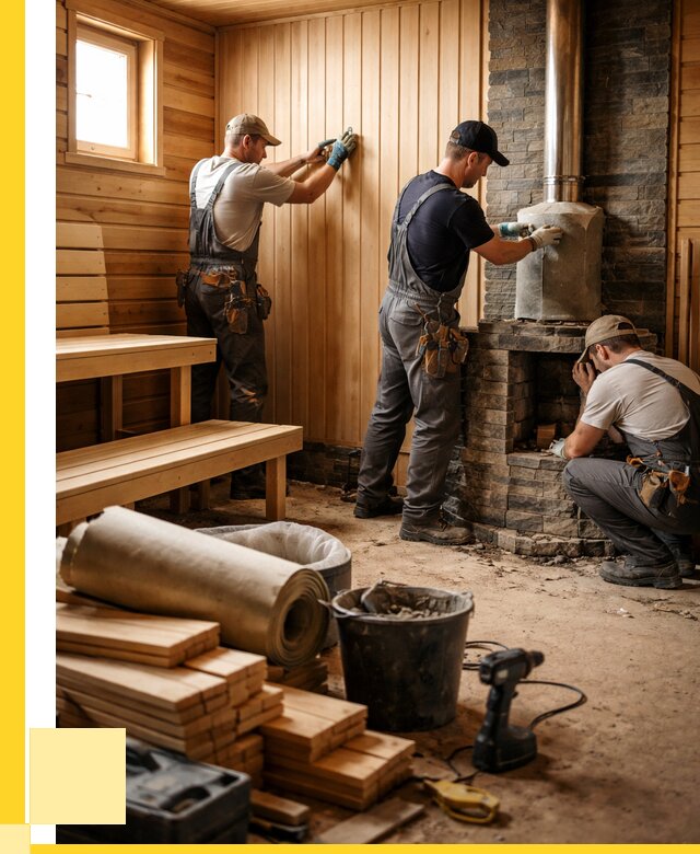 Ремонт бань под ключ в Нововоронеже от 45540 р. | ЭриданНвв