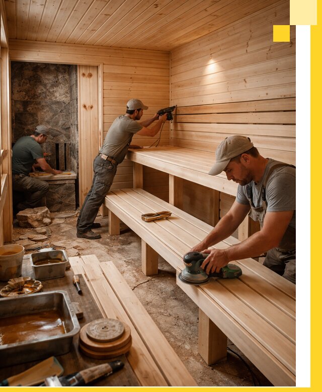 Профессиональная отделка бань в Нововоронеже под ключ, с гарантией