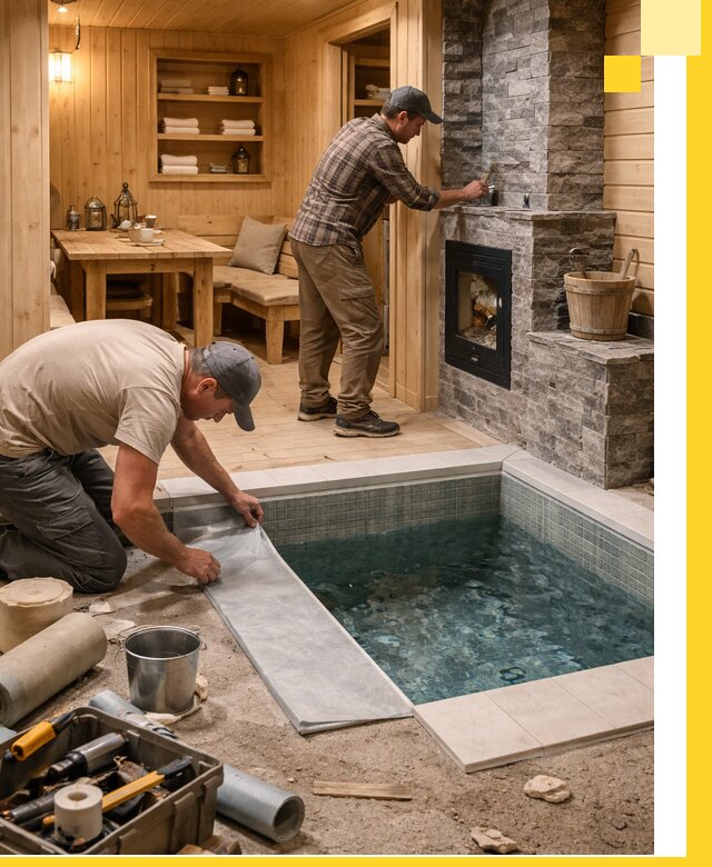 Строительство бань с комнатой отдыха под ключ в Нововоронеже