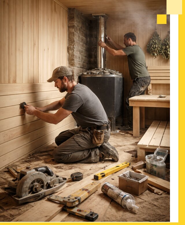 Полное строительство и оснащение парных под ключ в Нововоронеже