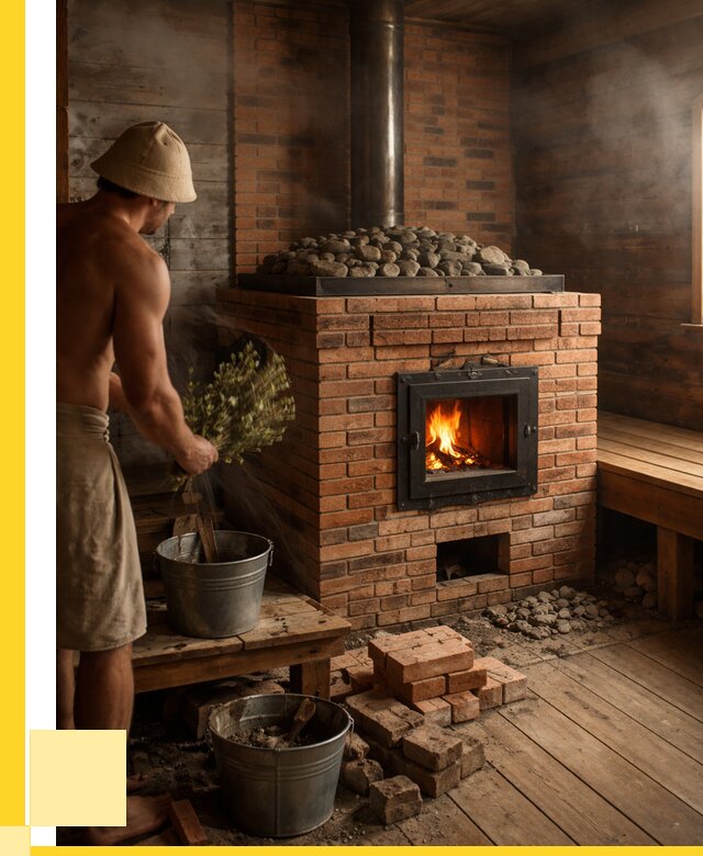 Кирпичные банные печи в Нововоронеже от 91080 р. | ЭриданНвв