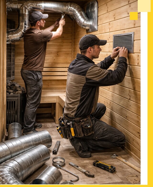 Проектирование и монтаж вентиляции бани в Нововоронеже под ключ