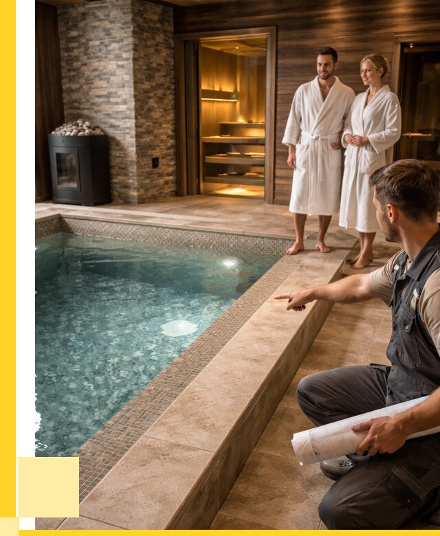 Проект бани с бассейном под ключ в Нововоронеже от 65780 р. | ЭриданНвв