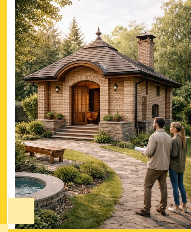 Проект кирпичной бани в Нововоронеже от 30360 р. | ЭриданНвв