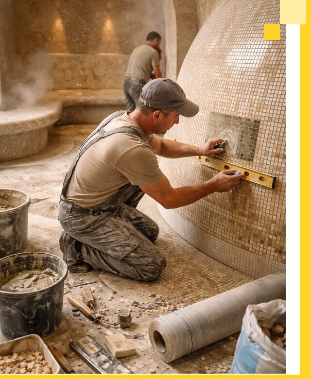 Хамам под ключ в Нововоронеже: проектирование, строительство, отделка