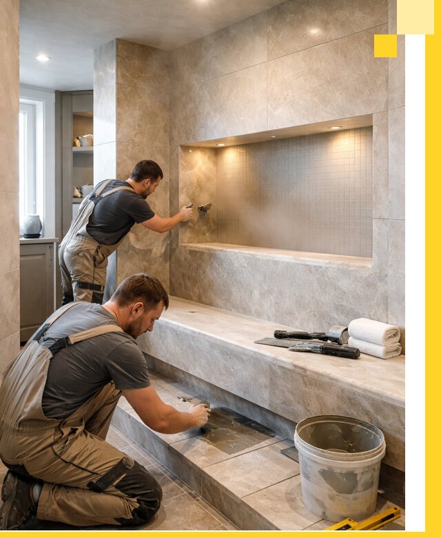 Профессиональное строительство хамама в квартире в Нововоронеже