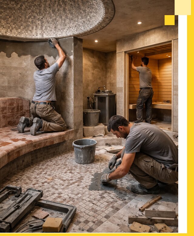 Проект и строительство хамама бани и сауны под ключ в Нововоронеже