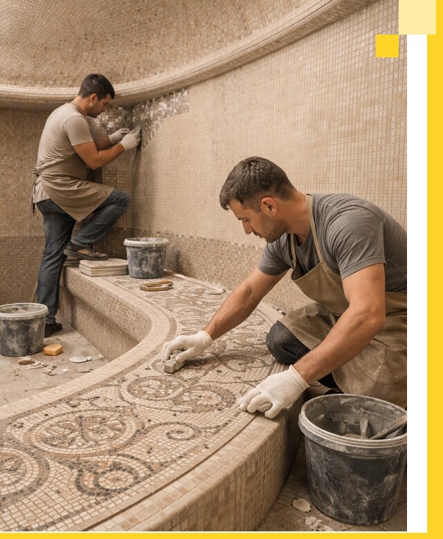 Плитка для хамама в Нововоронеже, укладка, подбор и поставка